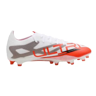 Puma - "Ultra 5 Match" Fußballschuhe mit festem Boden für Herren (Weiß/Rot)