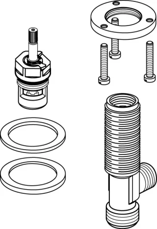 Ideal Standard Seitenventil kpl., G1/2, warm, A860444NU A860444NU