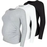 M.M.C. Umstandsshirt Langarm Basic Umstandsmode (3-tlg)