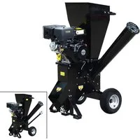 BRAST Häcksler Schredder Benzin, 2 Modelle, 2 Messersysteme mit 22 Messer, 7,6 cm max. Astdurchmesser, (5,2kW (7 PS), Transportreifen & Griff)