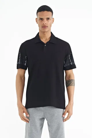 Herren Baumwoll-Polo-Kragen Bedrucktes T-Shirt