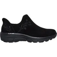 Skechers EASY GOING-FLORAL MOMENT Slip-On Sneaker Schlupfschuh, Halbschuh, Freizeitschuh mit Blumenmotiv seitlich