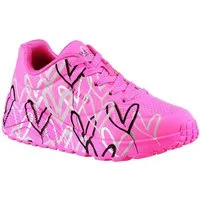 Skechers UNO LITE-METALLIC LOVE Sneaker, Keil,-Schnürschuh, Skech-Air Funktion, Größenschablone zum Download