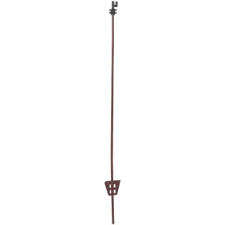 Kerbl Federstahlpfahl oval 107cm mit Kopfisolator braun - 441457