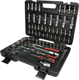 KS Tools 1/4"+1/2" CHROMEplus Steckschlüssel-Satz, 78-tlg - 918.0678