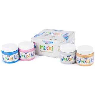 Mucki Funkel-Fingerfarbe, 4x 150ml