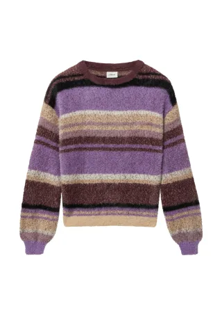 s.Oliver - Strickpullover mehrfarbig/lila - Gr. - 176