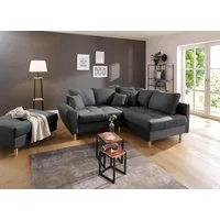 Home affaire Ecksofa Rice L-Form, B: 223 cm - OTTO. Verlässliche Qualität., Set: Sofa & Hocker, 3 Zierkissen, Federkern
