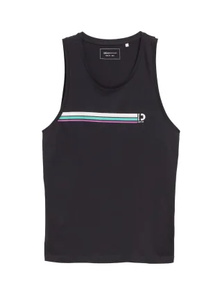 Denim Tom Tailor - Tanktop mit Print coal grey - Gr. - XL