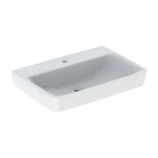 Geberit Renova Plan Waschtisch 501645008 70x48cm, Hahnloch mittig, ohne Überlauf, weiß KeraTect