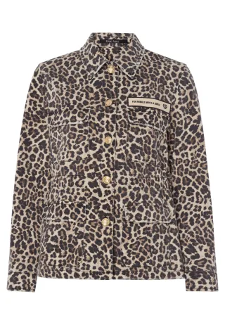 Marc Aurel - Fieldjacket mit Leoprint - Gr. - 44