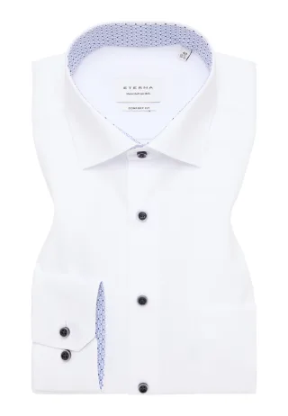 ETERNA - Original Shirt Popeline Langarm weiß - Gr. - 46/Langarm - 65cm