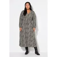 Studio Untold Maxikleid Maxikleid A-Line Leo-Print Wrap-Optik