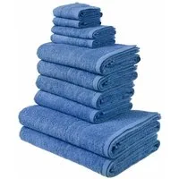 OTTO home Handtuch Set Inga, Duschtücher, Handtücher, Gästetücher, Seiftücher, Walkfrottier (10-St), Handtücher mit feiner Bordüre, 100% Baumwolle, einfarbig, weich