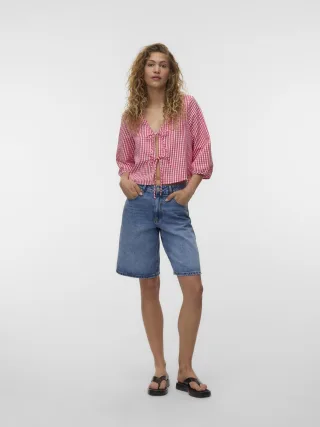 VERO MODA - VMCAMILLA 3/4 TOP WVN Pink-A-Boo - Gr. - S
