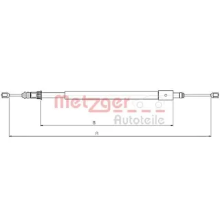Metzger Handbremsseil hinten rechts Citroen Xsara 10.4578