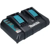 Makita DC 18 RD Doppel Schnellladegerät 14,4 V - 18 V LXT (196933-6) für 2 Schnelllade-Gerät