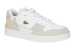 Lacoste 48SFA0043_1Y9 Court Sneaker Women wei?/offwhite/rosa/beige Leather/Ve...