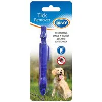 DUVO+ Zeckenpinzette Zeckenentferner blau für Hunde