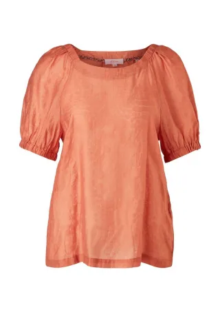 s.Oliver Red Label - Jacquardbluse orange - Gr. - 34