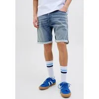 Jack & Jones Shorts JJIRICK mit Aufschlag und Knopfverschluss für den Sommer unifarben, regular fit, Web, Five-Pocket-Stil, elastisch