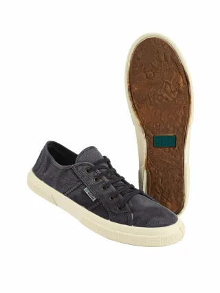 Natural World Herren Natural-Sneaker Blau Obermaterial: 100 % Baumwolle (bio)