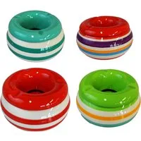 Riyashop Haushaltshobel Windaschenbecher Tischaschenbecher Streifen Porzellan (Klein Bunt)