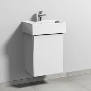 Sanipa 3way Waschtischunterbau zu Duravit Vero Air Waschtisch mit 1 Tür, Weiß-Soft BR43043
