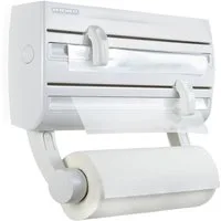 Leifheit Wandrollenhalter Parat F2, Kunststoff, 3-in1