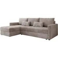 Luxusbetten24 Schlafsofa Designer Sofa Roma in Cord, mit Stauraum und Schlaffunktion