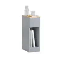 SoBuy Nachttisch FBT111, Nachtschrank kleiner Beistelltisch 20cm Breite, Nightstand, Nachttisch schmal, mit Schublade, Schlafzimmer Wohnzimmer kleine Räume