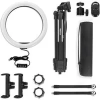 TACKLIFE Studio-Stativ-Blitz, (Selfie Ringleuchte, Handy Stativ, 12” Ringlicht mit Stativ)