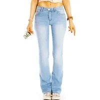 be styled Bootcut-Jeans Medium Waist Bootcut Stretch Jeans Schlag Hosen - Damen - j14i mit Stretch-Anteil
