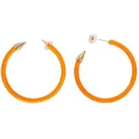 Widmann S.r.l. Kostüm Ohrringe 'Discoparty', Neon Orange - Schmuck 80er