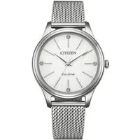 Citizen Solaruhr Elegance / Mesh EM1220-82A, Armbanduhr, Damenuhr, Edelstahlarmband, analog