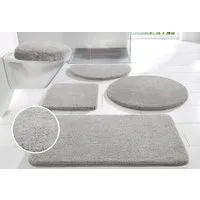 OTTO home Badematte Merida, Badvorleger, Badezimmer Teppich, Höhe 32 mm, rutschhemmend beschichtet, schnell trocknend, strapazierfähig, fußbodenheizungsgeeignet, Kunstfaser, rechteckig, Badteppich, Uni Farben, rechteckig, rund & als 2-tlg. Set erhält