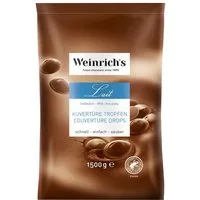Weinrich's Schokolade Weinrichs 1895 Vollmilch Kuvertüre Tropfen 1,5 kg – 36% Kakao, 1500 g