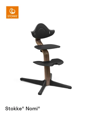 Stokke Nomi Chair Hochstuhl inkl. Baby Set Walnut Schwarz