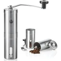 Coffee Fox Kaffeemühle Präzisions-Handkaffeemühle aus Edelstahl–Ideal für Zuhause & unterwegs, Keramik Mahlwerk, Handkaffeemühle