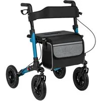 COSTWAY Rollator, Gehhilfe mit Luftbereifung, Aluminium, bis 140 kg