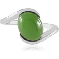 Cavill Solitärring Kanadische Jade Silber Ring, 2,755 ct (1-tlg)