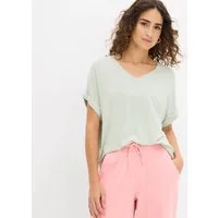 bonprix T-Shirt Oversize-Passform, V-Ausschnitt, für Frühling und Sommer