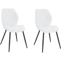 SVITA Esszimmerstuhl JAMIE (Set, 2 St), 2er Set, Küchenstühle, Stoffbezug, Weiß