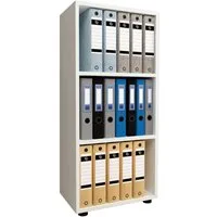 VCM Standregal Holz Büro Regal Bücher Ordner Aktenregal Ulas 3f, 1-tlg., VCM Büroregal Ulas 108x49x32 cm Holzwerkstoff