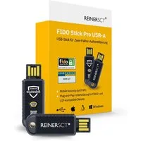 REINER SCT Laptopschloss FIDO Stick Pro, USB-A, Sicherheitsschlüssel für FIDO2- & U2F-kompatible Dienste