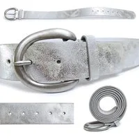 LOCCUS Ledergürtel Damengürtel, Hüftgürtel, Hosengürtel, Eckig Schnalle, 4cm Breit Damengeschenk, Frauengürtel, Hochwertige Verarbeitung