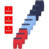 Phil & Co. Langer Boxer Long Boxer Briefs - langes Bein - Jersey - ohne störendes Etikett (9-St) Retroshorts Boxershorts Multipack Mehrpack Baumwolle Herren 9-Pack