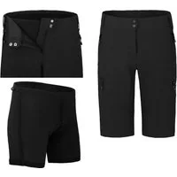 Bergson Fahrradhose VINA Bermuda Damen 2in1 Radshorts (mit gepolsterter Innenhose), robust, elastisch