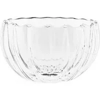 Almina Dessertschale 2er Set, aus Glas im eleganten Lotus-Design - 250 ml, (Packung, 2-tlg), Doppelwandig, 250 ml