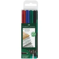 Faber-Castell Permanentmarker Multimark 1513 F, (4-tlg), korrigierbar